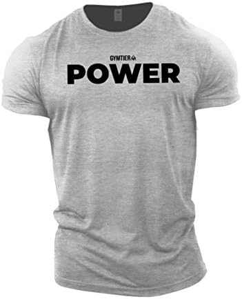 כוח חומרי חומרה - חולצת טריקו פיתוח גוף | בגדי אימוני חדר כושר לגברים